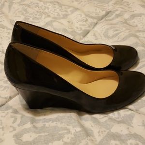 Black Patent Wedge